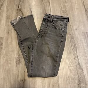 Express gray‎ high rise hyper stretch ankle skinny jeans Size 2R